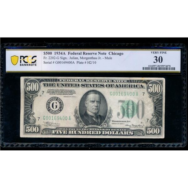 1934A $500 Chicago FRN PCGS 30