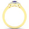 Image 4 : 14KT Yellow Gold 0.75ct Tanzanite and Diamond Ring