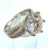Image 2 : 14 K White Gold Plate 5 Ct VVS1 Simulated  Diamond Ring