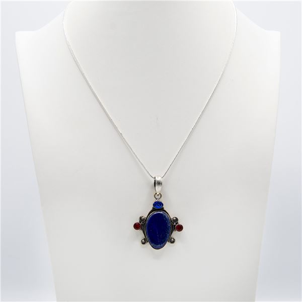 Natural 14.5 Ct Blue Lapis Lazuli Pendant