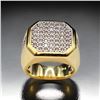 Image 2 : Men's 14 Kt Gold Plate 6.25 Ct.. Lab Simulated Diamond Ring