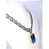 Image 5 : Plate 14Kt White Gold Simulated Tanzanite Pendant Necklace