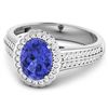 Image 3 : 14KT White Gold 1.41ct Tanzanite and Diamond Ring