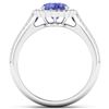 Image 4 : 14KT White Gold 1.41ct Tanzanite and Diamond Ring