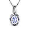 Image 3 : 14KT White Gold 1.6ctw Tanzanite and Diamond Pendant