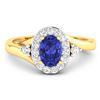 Image 3 : 14KT Yellow Gold 0.62ctw Tanzanite and Diamond Ring