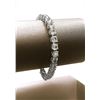Image 1 : 18 K White Gold Plated Simulated 26 Cwt.  Diamond Tennis Bracelet