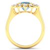 Image 4 : 14KT Yellow Gold 1.9ctw Aquamarine and Diamond Ring