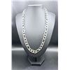 Image 2 : Huge 85.4 Gram.925 Silver Plated Italian Figaro Link Necklace