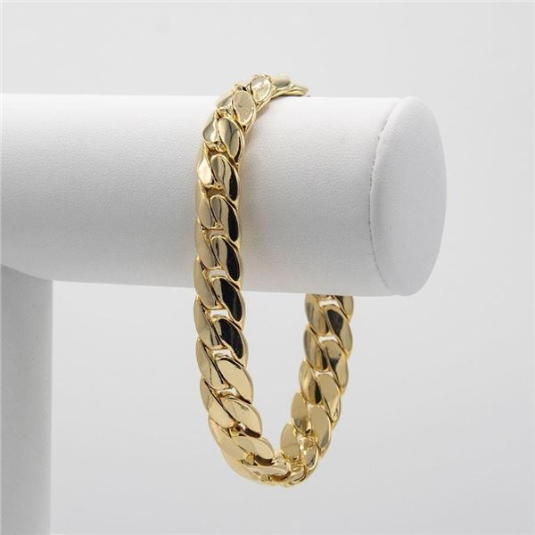 47.9 Gram 14Kt Gold Plated Italian Link Bracelet