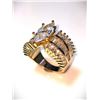 Image 7 : 14 Kt Yellow Gold Plated 4.65 Ct Lab Simulated Diamond Ring