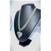 Image 4 : 103.5 Gram 18 Kt White Gold Plate Simulated Diamond Pendant Necklace