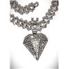 Image 8 : 103.5 Gram 18 Kt White Gold Plate Simulated Diamond Pendant Necklace
