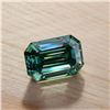 Image 5 : Large 5.35 Ct Green Emerald Cut Fire Moissanite Solitaire