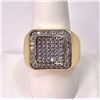 Image 1 : Mens14 Kt Gold Plated 5.75 Cwt. Simulated Diamond Ring
