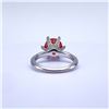 Image 7 : Plated 14KT White Gold 3 Ct VVS1 Bright Red Fire Moissanite Ring
