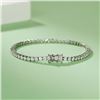 Image 2 : Plated Rhodium 7.0ctw White E-F Fire Moissanite Bracelet