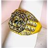 Image 3 : Men's 14 Kt Yellow Gold Plate 4.65 Cttw Lab Simulated Diamond Ring