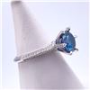 Image 2 : Stunning 3 Ct VVs1 Simulated Blue Kashmir Sapphire Ring