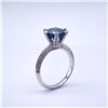 Image 3 : Stunning 3 Ct VVs1 Simulated Blue Kashmir Sapphire Ring