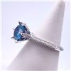 Image 4 : Stunning 3 Ct VVs1 Simulated Blue Kashmir Sapphire Ring