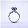 Image 5 : Stunning 3 Ct VVs1 Simulated Blue Kashmir Sapphire Ring