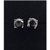 Image 2 : Gorgeous 4 Ctw Black Lab Simulated Diamond Earrings