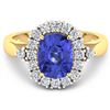Image 2 : 14KT Yellow Gold 2.02ct Tanzanite and Diamond Ring
