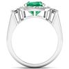 Image 4 : 14KT White Gold 2.07ct Zambian Emerald and Diamond Ring