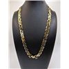Image 1 : Huge 80 Gram 14K Tri-Layered Yellow Gold Plate Mariners Chain Link Necklace