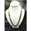 Image 2 : Huge 80 Gram 14K Tri-Layered Yellow Gold Plate Mariners Chain Link Necklace