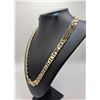 Image 4 : Huge 80 Gram 14K Tri-Layered Yellow Gold Plate Mariners Chain Link Necklace