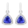 14KT White Gold 3.86ctw Tanzanite and White Diamond Earrings