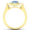Image 4 : 14KT Yellow Gold 1.9ct Aquamarine and Diamond Ring