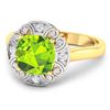 Image 2 : 14KT Yellow Gold 2.02ctw Peridot and Diamond Ring