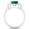 Image 4 : 14KT White Gold 2.07ctw Zambian Emerald and Diamond Ring
