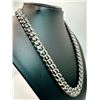 Image 2 : 203.5 Gram 14 Kt White Gold Plate Cuban Link Chain Necklace