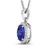Image 2 : 14KT White Gold 1.6ctw Tanzanite and Diamond Pendant