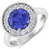 Image 1 : 14KT White Gold 2.02ct Tanzanite and Diamond Ring