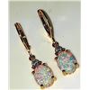 Image 4 : Dazzling 4 Cttw Welo Color Play Lab Simulated Opal Earrings