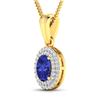 Image 2 : 14KT Yellow Gold 0.62ctw Tanzanite and Diamond Pendant