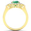 Image 4 : 14KT Yellow Gold 1.74ct Zambian Emerald and Diamond Ring