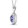 Image 3 : 14KT White Gold 2.02ctw Tanzanite and Diamond Pendant
