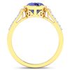 Image 4 : 14KT Yellow Gold 1.41ctw Tanzanite and Diamond Ring