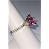 Image 4 : Ladies Sparkling 5 Ct Bright Pink Simulated Lab Diamond Ring