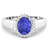 Image 2 : 14KT White Gold 1.09ct Tanzanite and Diamond Ring