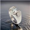 Image 4 : Men's Huge Sparkling 3.45 Ct Fire Moissanite Ring