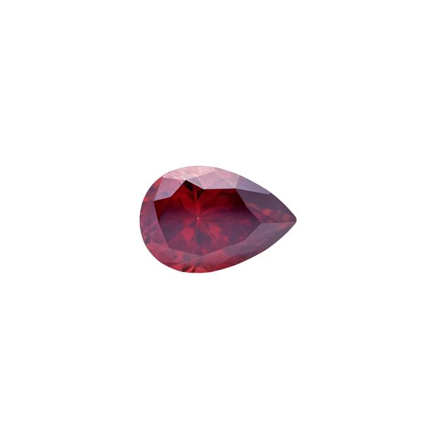 Huge 5 Ct Sparkling  VVs1 Hot Cherry Red Simulated Diamond Solitaire