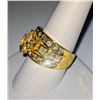 Image 3 : 14KT Gold Plated Marquis Cut Lab Simulated Diamond Ring