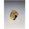 Image 4 : 14KT Gold Plated Marquis Cut Lab Simulated Diamond Ring